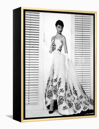 Audrey Hepburn. "Sabrina Fair" 1954, "Sabrina" Directed by Billy Wilder. Custome by Edith Head-null-Framed Premier Image Canvas