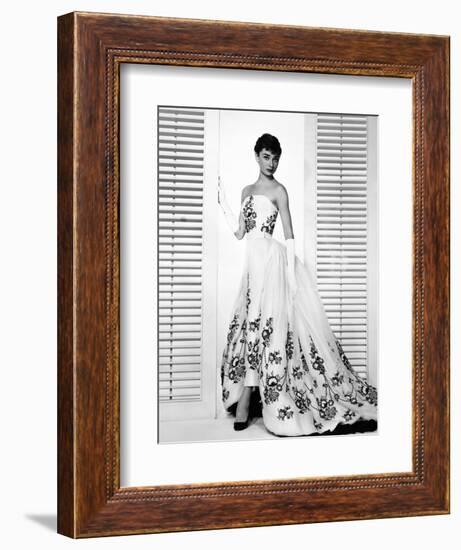 Audrey Hepburn. "Sabrina Fair" 1954, "Sabrina" Directed by Billy Wilder. Custome by Edith Head-null-Framed Premium Photographic Print