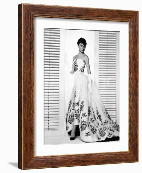 Audrey Hepburn. "Sabrina Fair" 1954, "Sabrina" Directed by Billy Wilder. Custome by Edith Head-null-Framed Photographic Print