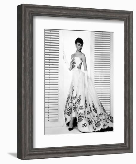 Audrey Hepburn. "Sabrina Fair" 1954, "Sabrina" Directed by Billy Wilder. Custome by Edith Head-null-Framed Photographic Print