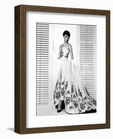 Audrey Hepburn. "Sabrina Fair" 1954, "Sabrina" Directed by Billy Wilder. Custome by Edith Head-null-Framed Photographic Print