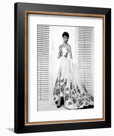 Audrey Hepburn. "Sabrina Fair" 1954, "Sabrina" Directed by Billy Wilder. Custome by Edith Head-null-Framed Photographic Print