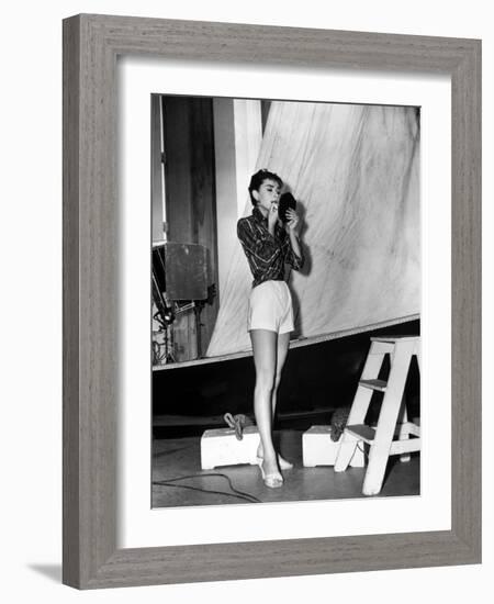 Audrey Hepburn. "Sabrina Fair" 1954, "Sabrina" Directed by Billy Wilder-null-Framed Photographic Print