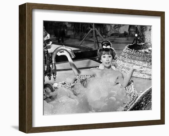 Audrey Hepburn. "Together In Paris" 1964, "Paris-when It Sizzles" Directed by Richard Quine-null-Framed Photographic Print