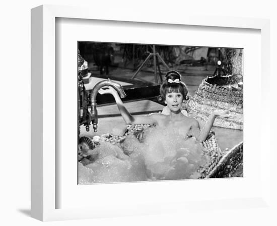 Audrey Hepburn. "Together In Paris" 1964, "Paris-when It Sizzles" Directed by Richard Quine-null-Framed Photographic Print