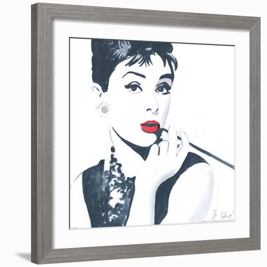 Audrey Hepburn-Bob Celic-Framed Art Print