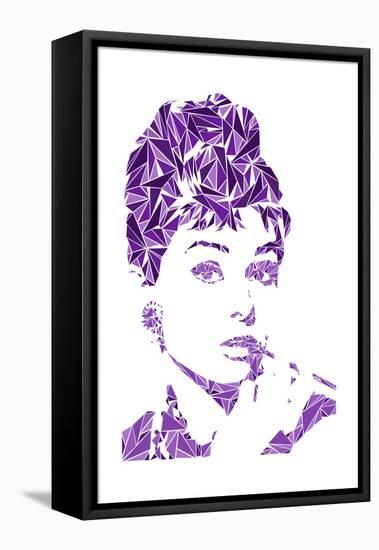 Audrey Hepburn-Cristian Mielu-Framed Stretched Canvas