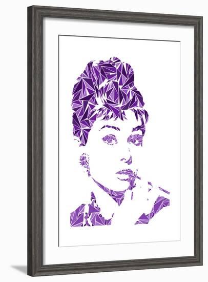 Audrey Hepburn-Cristian Mielu-Framed Art Print