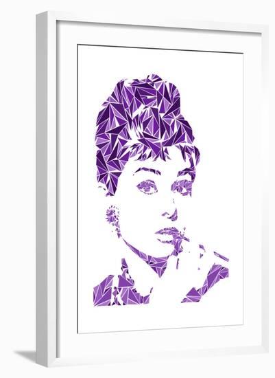 Audrey Hepburn-Cristian Mielu-Framed Art Print