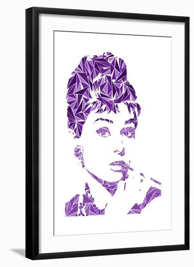 Audrey Hepburn-Cristian Mielu-Framed Art Print