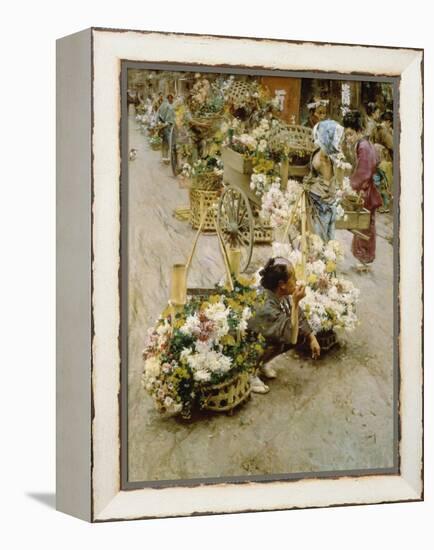 Auf dem Blumenmarkt in Tokyo. 1892-Robert Frederick Blum-Framed Premier Image Canvas