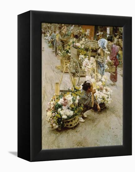 Auf dem Blumenmarkt in Tokyo. 1892-Robert Frederick Blum-Framed Premier Image Canvas