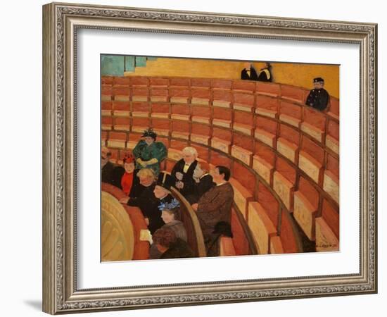 Auf der 3.Galerie im Théatre au Châtelet 1895-Felix Vallotton-Framed Giclee Print