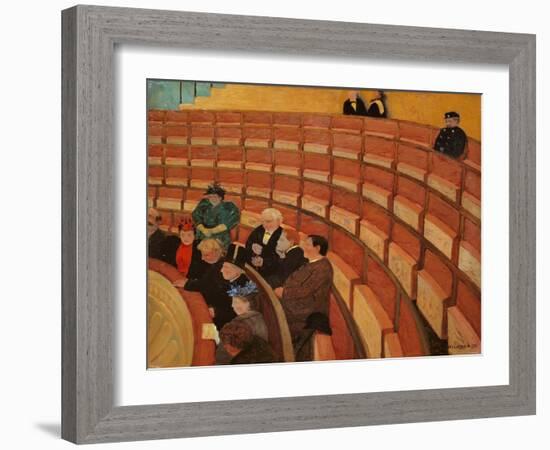 Auf der 3.Galerie im Théatre au Châtelet 1895-Felix Vallotton-Framed Giclee Print