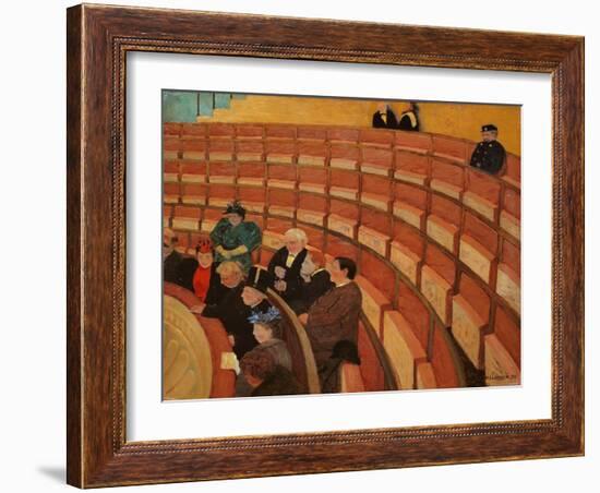 Auf der 3.Galerie im Théatre au Châtelet 1895-Felix Vallotton-Framed Giclee Print