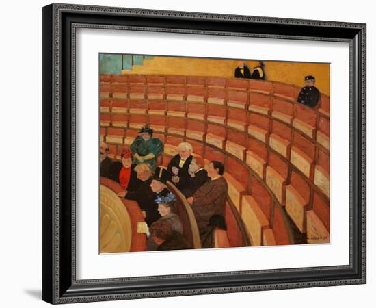 Auf der 3.Galerie im Théatre au Châtelet 1895-Felix Vallotton-Framed Giclee Print