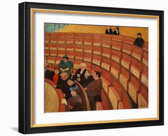 Auf der 3.Galerie im Théatre au Châtelet 1895-Felix Vallotton-Framed Giclee Print