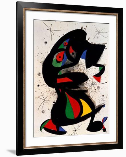 Aufrechte Figur-Joan Miro-Framed Art Print