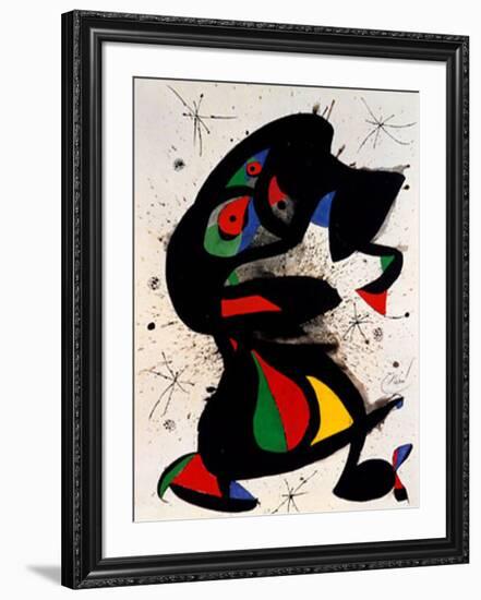 Aufrechte Figur-Joan Miro-Framed Art Print