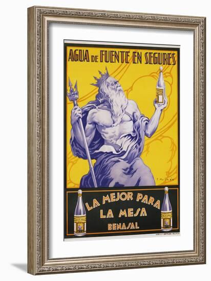 Auga De Fuente En Segures Bottled Water Poster-F. Mellado-Framed Giclee Print