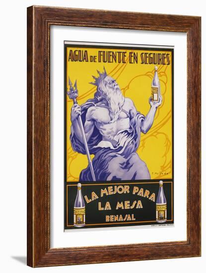 Auga De Fuente En Segures Bottled Water Poster-F. Mellado-Framed Giclee Print