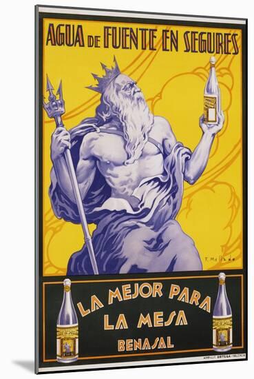 Auga De Fuente En Segures Bottled Water Poster-F. Mellado-Mounted Giclee Print