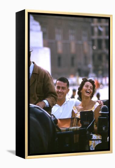 August 1960: Harold Connolly and His Wife Olga Fikotova at the 1960 Rome Olympic Games, Rome-Mark Kauffman-Framed Premier Image Canvas