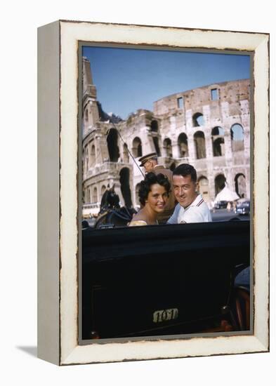 August 1960: Harold Connolly and His Wife Olga Fikotova at the 1960 Rome Olympic Games, Rome-Mark Kauffman-Framed Premier Image Canvas