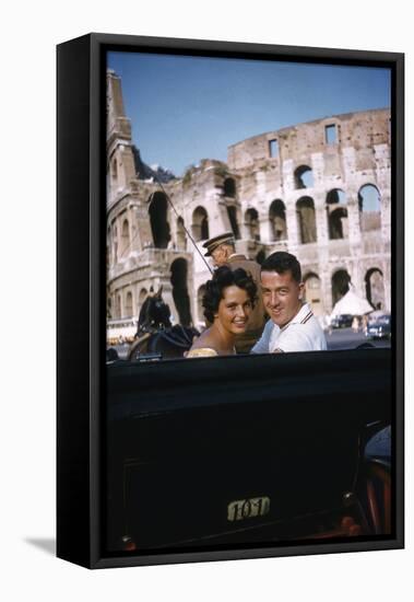 August 1960: Harold Connolly and His Wife Olga Fikotova at the 1960 Rome Olympic Games, Rome-Mark Kauffman-Framed Premier Image Canvas