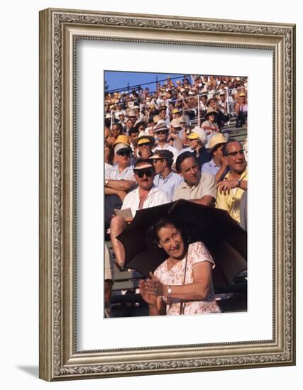 August 1960: Spectators at the 1960 Rome Olympic Summer Games-James Whitmore-Framed Photographic Print