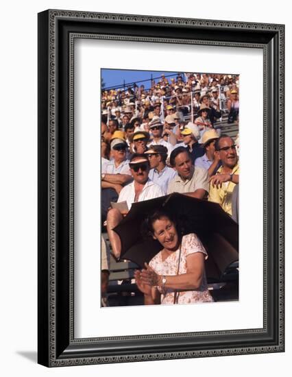 August 1960: Spectators at the 1960 Rome Olympic Summer Games-James Whitmore-Framed Photographic Print