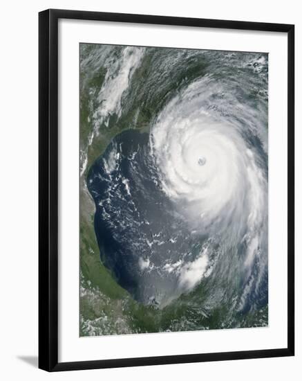 August 28, 2005, Hurricane Katrina Approaching the Gulf Coast-Stocktrek Images-Framed Photographic Print