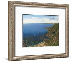 August Afternoon - Whitsand Bay from Rame Head Cornwall-Richard Harpum-Framed Art Print