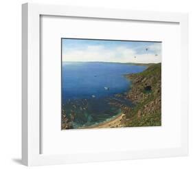 August Afternoon - Whitsand Bay from Rame Head Cornwall-Richard Harpum-Framed Art Print