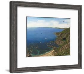 August Afternoon - Whitsand Bay from Rame Head Cornwall-Richard Harpum-Framed Art Print