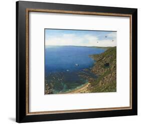 August Afternoon - Whitsand Bay from Rame Head Cornwall-Richard Harpum-Framed Art Print
