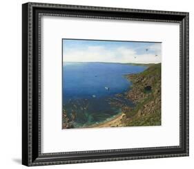 August Afternoon - Whitsand Bay from Rame Head Cornwall-Richard Harpum-Framed Art Print