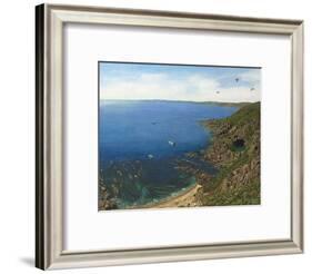 August Afternoon - Whitsand Bay from Rame Head Cornwall-Richard Harpum-Framed Art Print