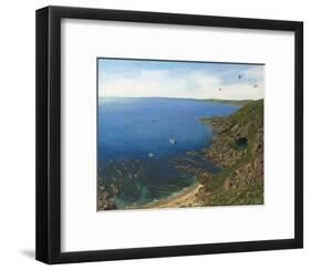 August Afternoon - Whitsand Bay from Rame Head Cornwall-Richard Harpum-Framed Art Print