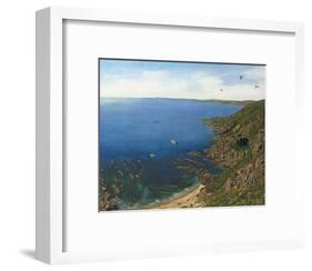 August Afternoon - Whitsand Bay from Rame Head Cornwall-Richard Harpum-Framed Art Print