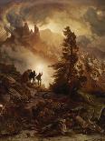 A Thunderstorm in the Bavarian Mountains-August Albert Zimmermann-Giclee Print