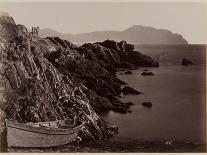 Fisherman's Cottages on the Beach of Nervi, 1870-80-August Alfred Noack-Photographic Print
