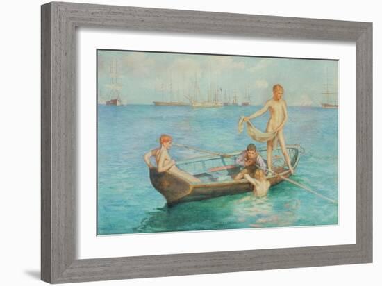 August Blue-Henry Scott Tuke-Framed Giclee Print