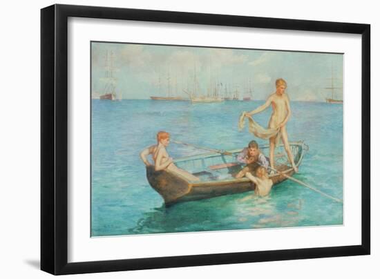 August Blue-Henry Scott Tuke-Framed Giclee Print