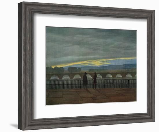 August Bridge in Dresden-Caspar David Friedrich-Framed Giclee Print