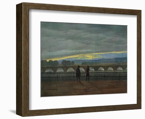 August Bridge in Dresden-Caspar David Friedrich-Framed Giclee Print