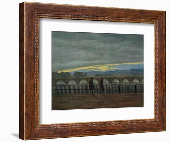 August Bridge in Dresden-Caspar David Friedrich-Framed Giclee Print