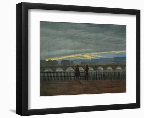 August Bridge in Dresden-Caspar David Friedrich-Framed Giclee Print