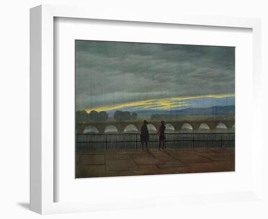 August Bridge in Dresden-Caspar David Friedrich-Framed Giclee Print