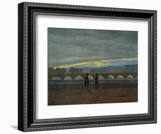 August Bridge in Dresden-Caspar David Friedrich-Framed Giclee Print
